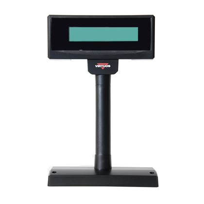 LCD zákaznický displej Virtuos FL-2024MW 2x20, USB + serial, 12V, BAZAR