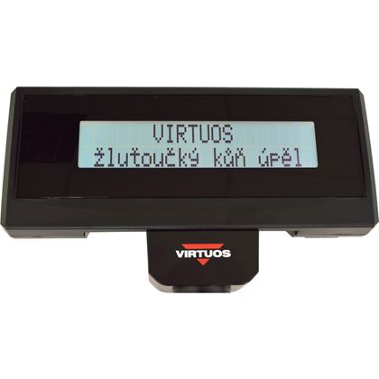 LCD zákaznický displej Virtuos FL-2024MW 2x20, USB + serial, 12V, BAZAR  EJA0004BAZ 2