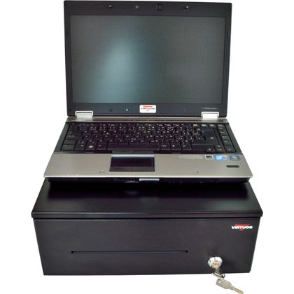 Pokladní zásuvka SK-325C - s kabelem, pořadač 6/8, 9-24V, černá  EKN0109 7