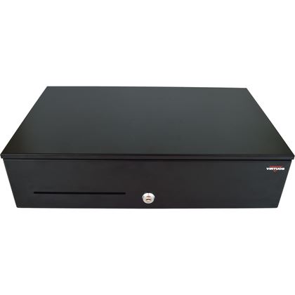 Pokladní zásuvka SK-500CB - s kabelem, kovový pořadač 8/8, 9-24V, černá  EKN0113 2