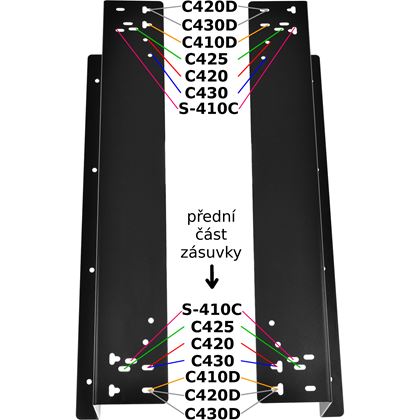 Držáky pro zavěšení pokladní zásuvky C410/C420/C425/C430/S-410, černé  EKN9006 2