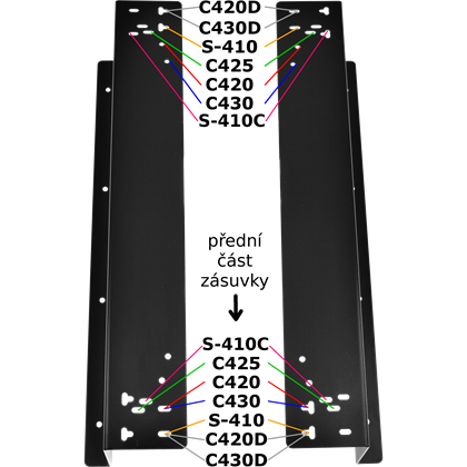Držáky pro zavěšení pokladní zásuvky C420/C425/C430/S-410, černé  EKN9006 2