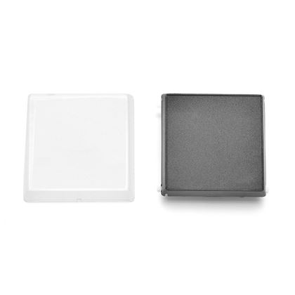 Plastová klávesa+transparentní krytka 2x2, černá