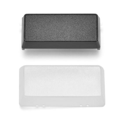 Plastová klávesa+transparentní krytka 2x1, černá