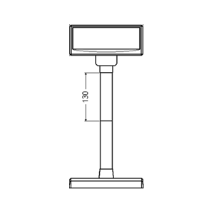 Plastová noha 130 mm pro oboustranný displej Virtuos, 1ks, černá  EJG9010 2