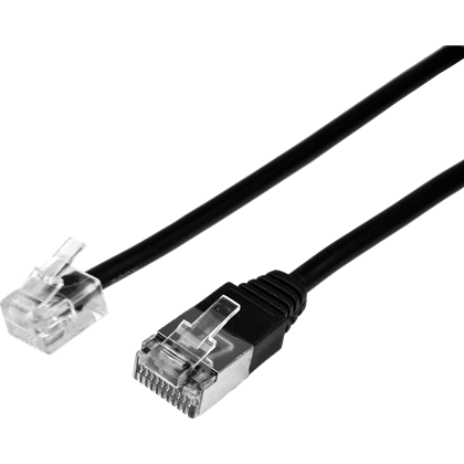 Kabel RJ12 5V pro pokl. zásuvku a pokladnu Lynx Midi, 1,1 m, černý