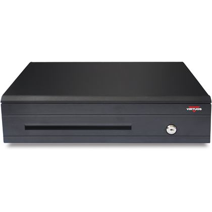 Pokladní zásuvka C425C - s kabelem, kovové držáky, 9-24V, černá  EKN0112 2