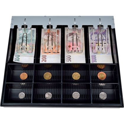 Pořadač na peníze pro pokladní zásuvky C420D/C430D, kovové držáky  EKN9034 2