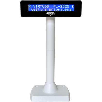 LCD zákaznický displej Virtuos FL-2025MB 2x20, USB, bílý  EJG0005 6