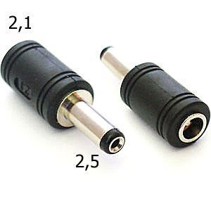 Redukce DC 5,5/2,1 -> 5,5/2,5 miniaturní pro napájecí zdroje