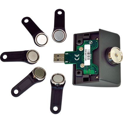 Čtečka iButtonů pro XPOS + 5 klíčů, USB, šedá  KBB9704 2