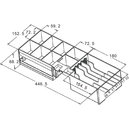Plastový pořadač na peníze 6/8 pro FT-460xx, SK-500  EKN9003 2