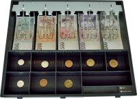Plastový pořadač na peníze pro C425, kovové držáky bankovek 