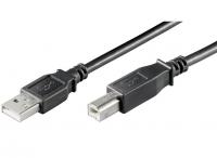 Kabel USB 2.0, A-B, 3 m, černý 