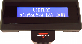 LCD zákaznický displej Virtuos FL-2024MB 2x20, serial, 12V, béžový, BAZAR  - 2