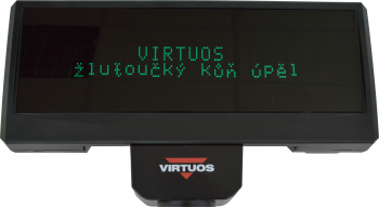 VFD zákaznický displej Virtuos FV-2029M 2x20 9mm, USB, béžový  - 2