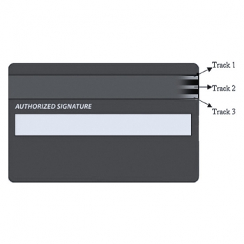 Třístopá čtečka magnetických karet MSR-100A, USB-COM, černá  - 3