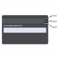 Třístopá čtečka magnetických karet MSR-100A, USB-COM, černá - 3/3