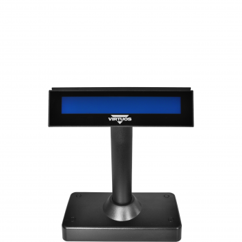 Oboustranný LCD zákaz. displej Virtuos FL-730MB 2x20, serial, černý  - 4