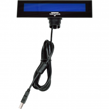 LCD zákaznický displej Virtuos FL-2026MB 2x20, USB, černý  - 4