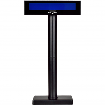 LCD zákaznický displej Virtuos FL-2026MB 2x20, USB, černý  - 5